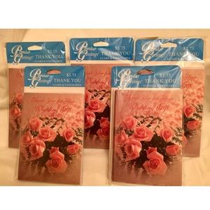 5pks Wedding Gift “Thank You” Cards